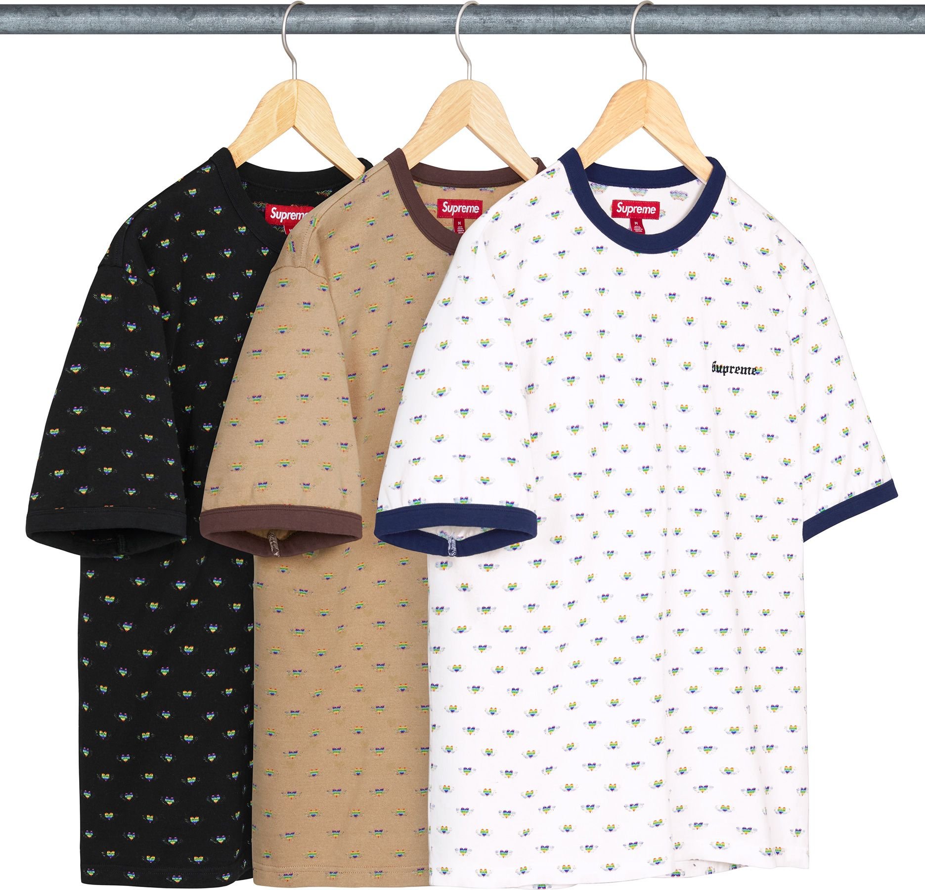 Hearts Intarsia Ringer Tee